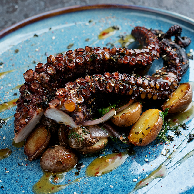 Chargrilled Octopus with Chorizo & Baby Potatoes Recipe